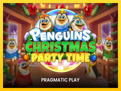 Masina de jocuri Penguins Christmas Party Time cu șansa de a câștiga