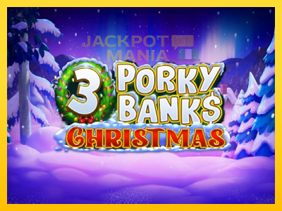 Masina de jocuri 3 Porky Banks Christmas cu șansa de a câștiga